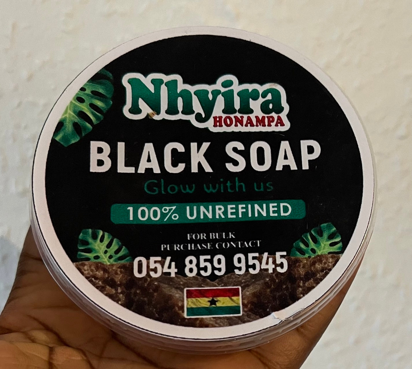 Unrefined Ghana black soap(Alata samina)