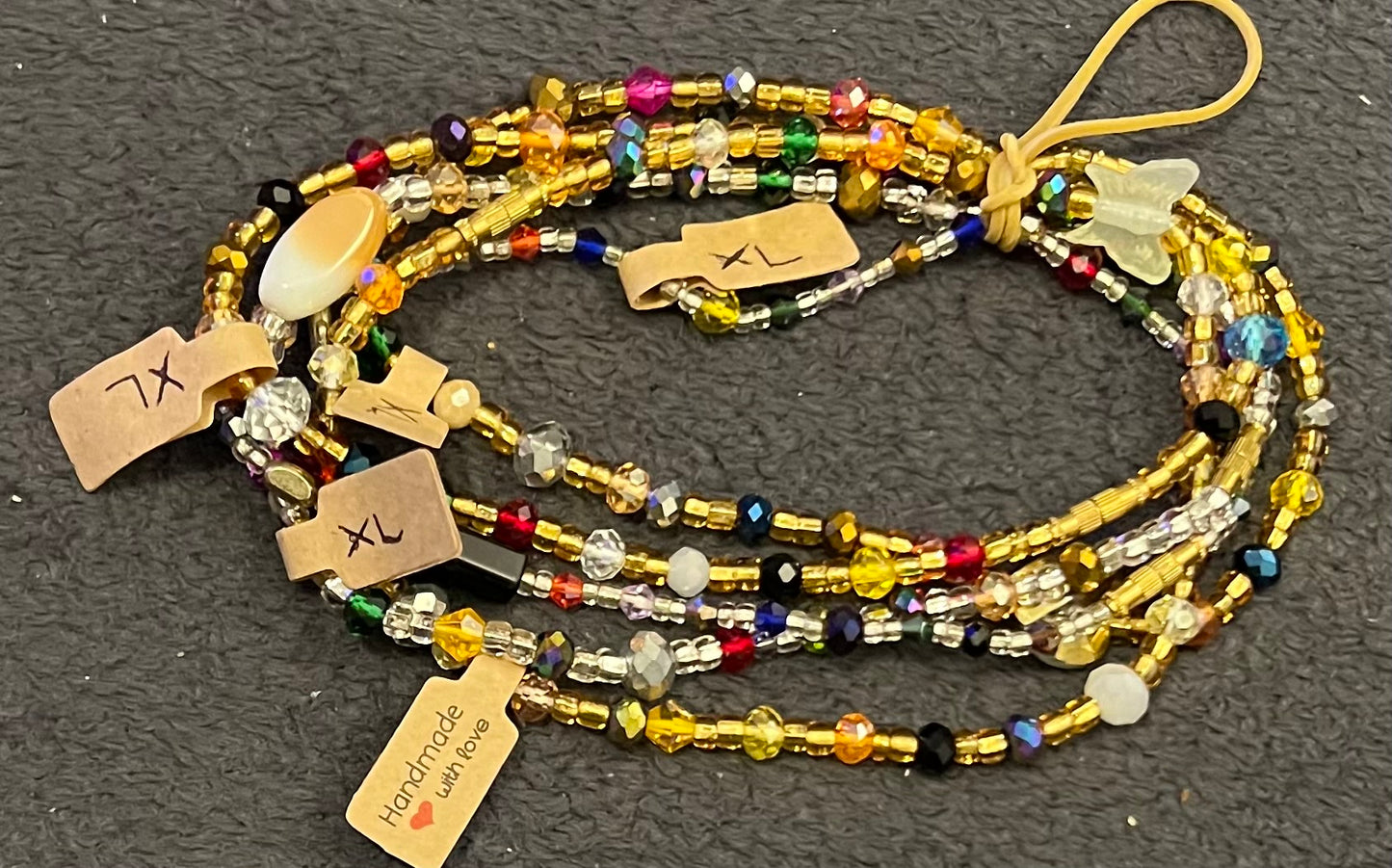 Colourful Handmade Ankle Beads from Ghana