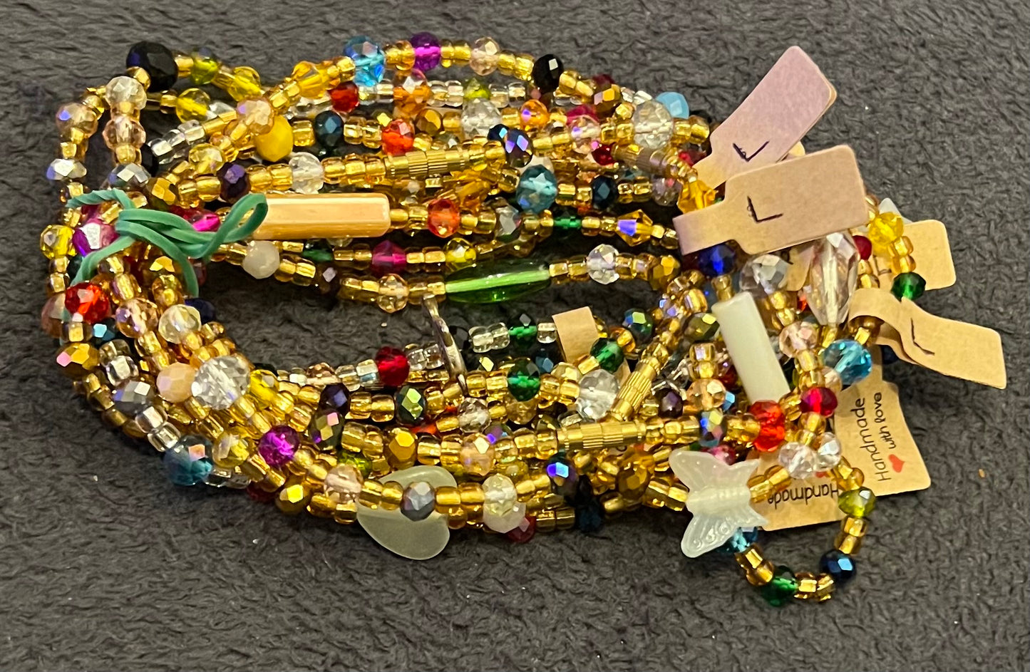 Colourful Handmade Ankle Beads from Ghana