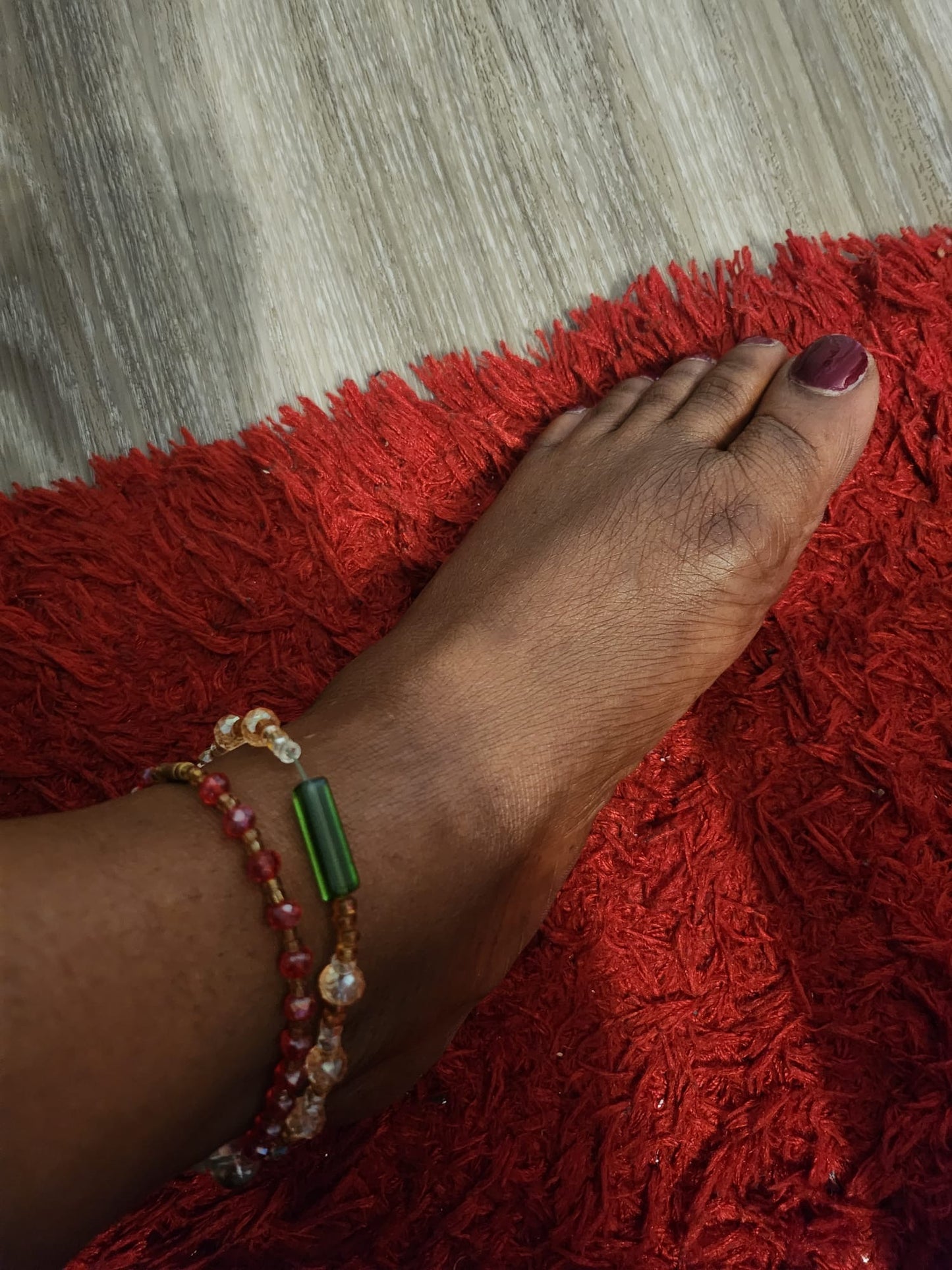 Colourful Handmade Ankle Beads from Ghana