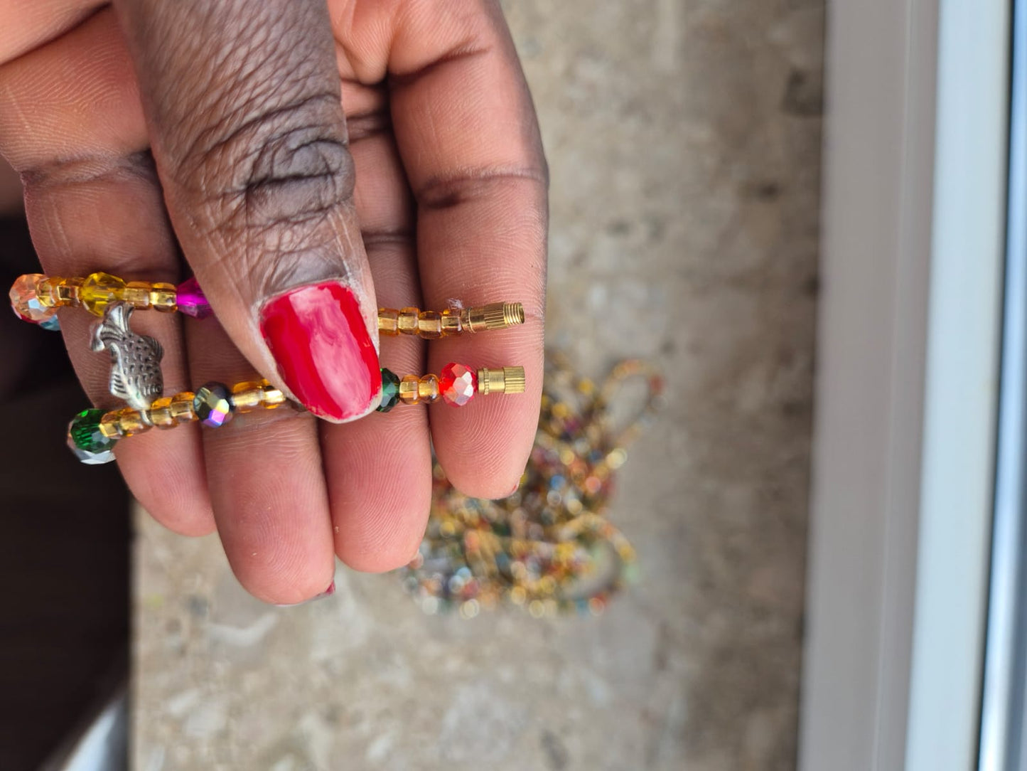 Colourful Handmade Ankle Beads from Ghana