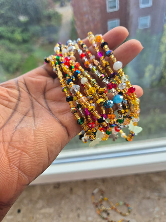 Colourful Handmade Ankle Beads from Ghana